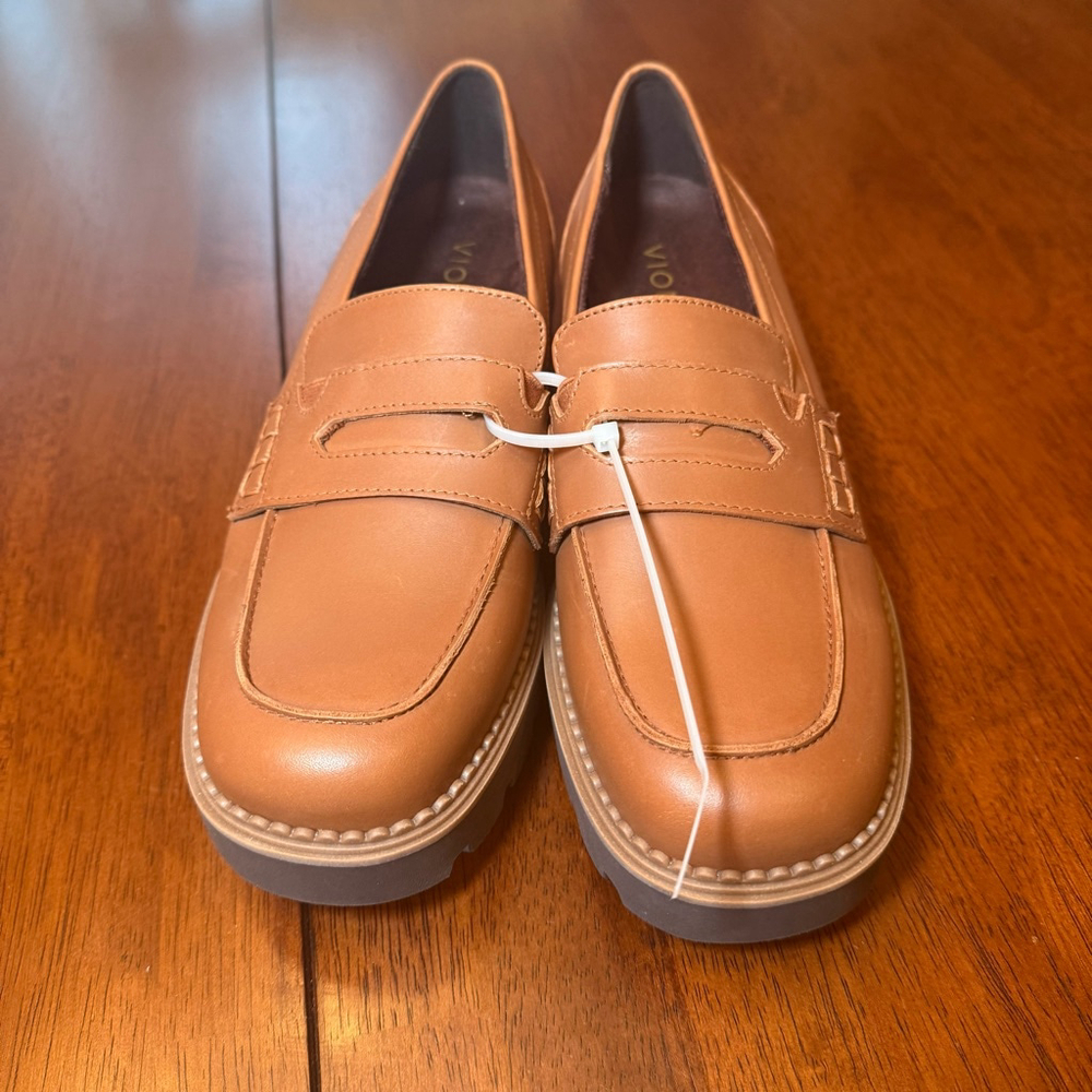 Vionic Tan Leather Loafers - Picture 3 of 12